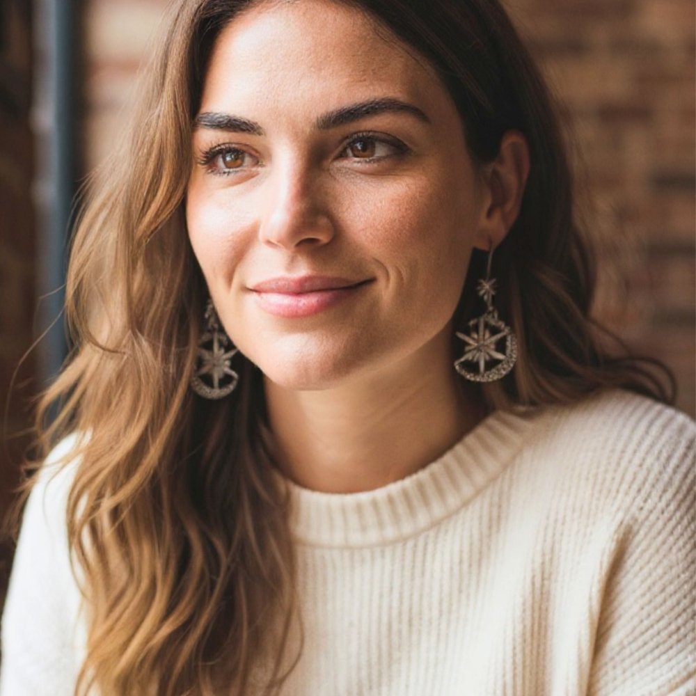 Celestial Silver Earrings -