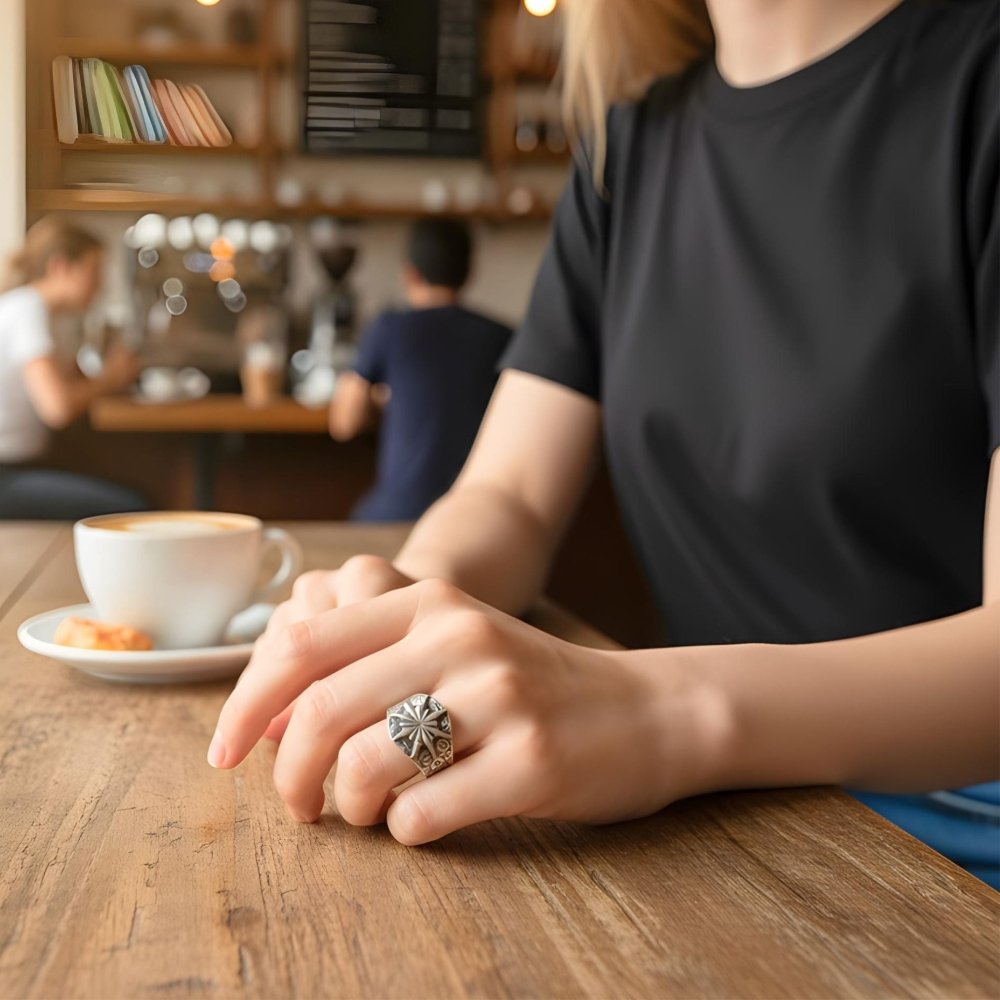 Celestial Star Silver Ring -