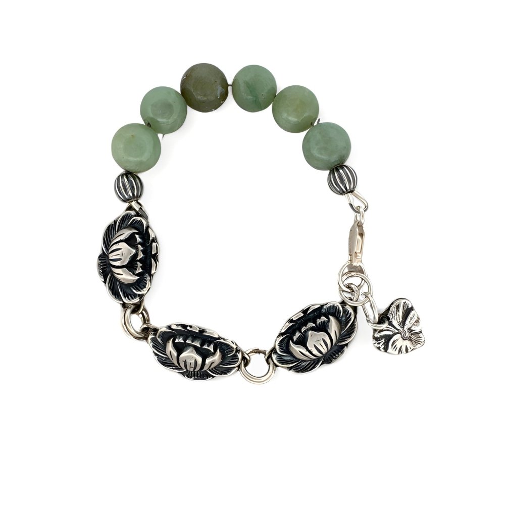 Lotus Silver Serenity Bracelet -