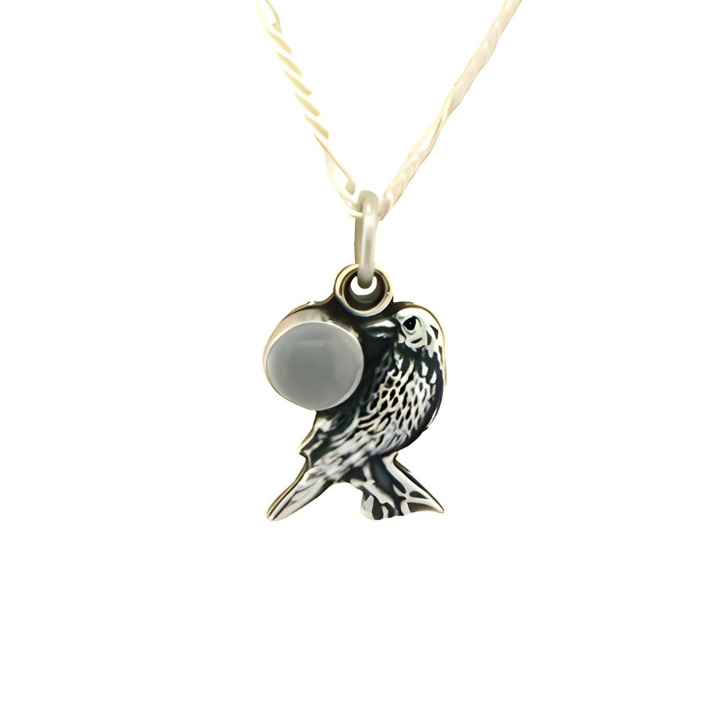 Raven Silver Pendant Necklace -