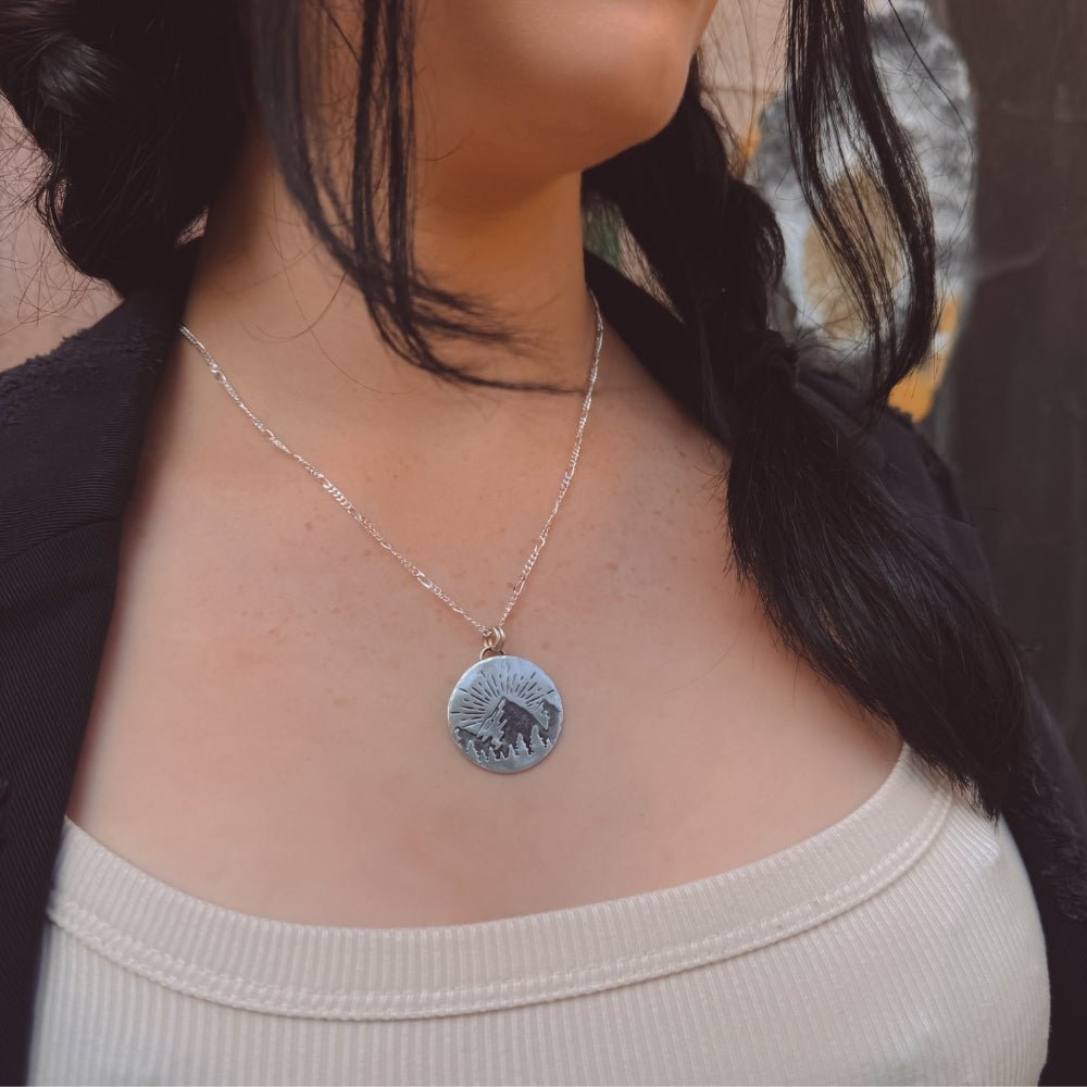 Silver Mountain Forest Necklace -