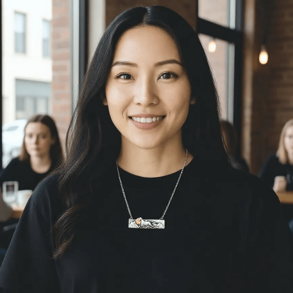 Silver Mountain Moonlight Horse Necklace -