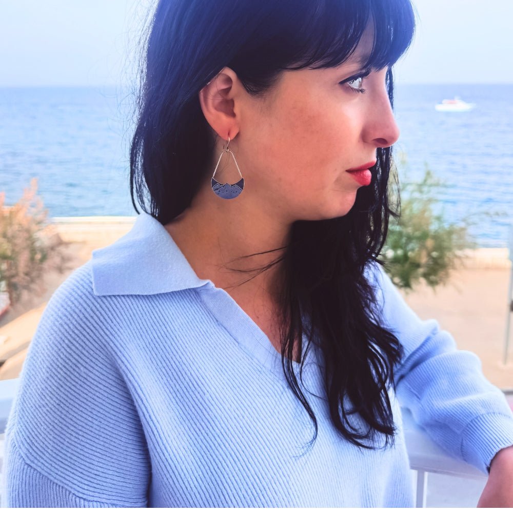 Silver Mountain Ridge Earrings -