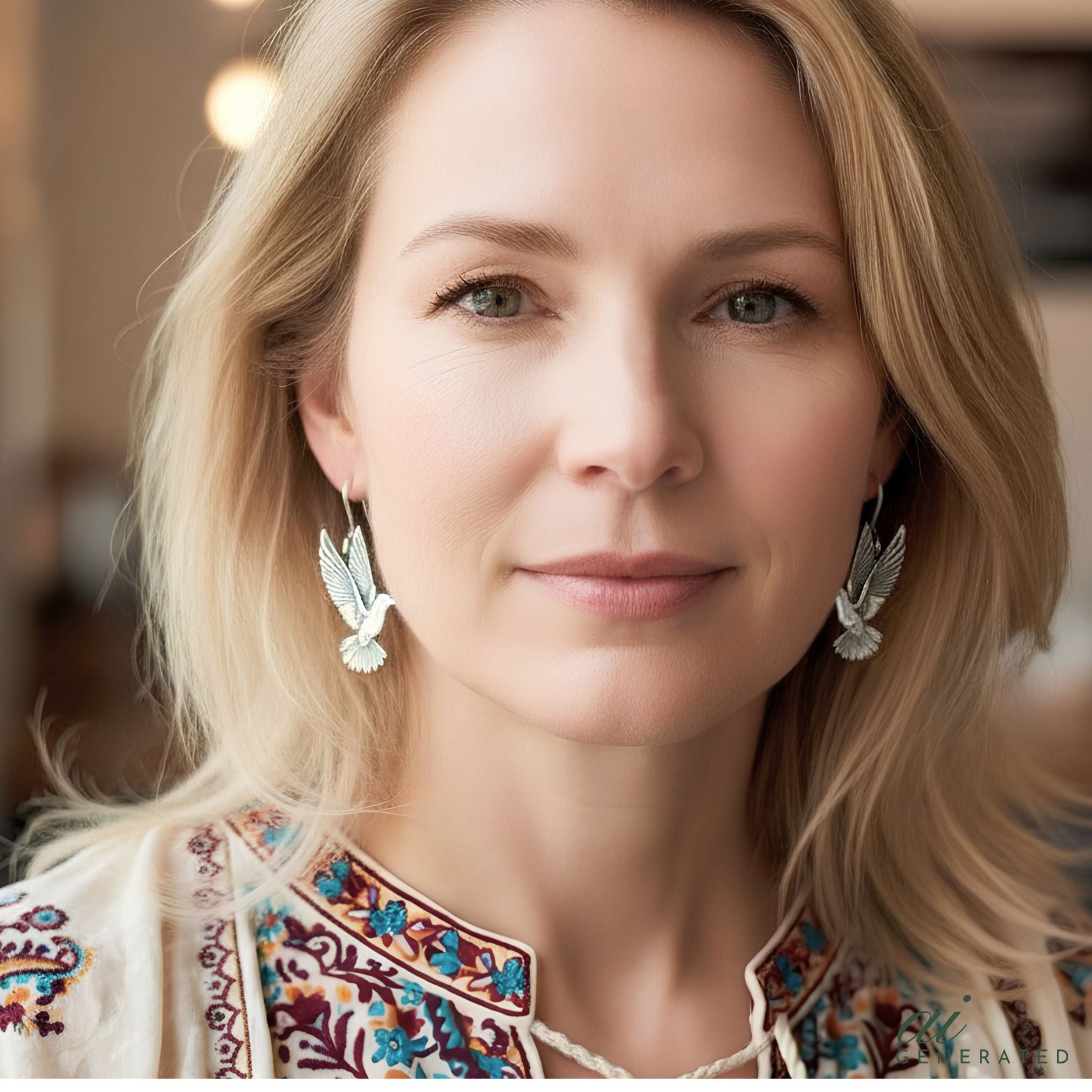 Handmade Sterling Silver Hummingbird Earrings Dangle Style Bird Lover Gift Perfect Nature Enthusiast Present Fine Silver Charms Detailed Wing Feather Engravings Antiqued Finish Lightweight Comfortable Daily Wear Jewelry Artisan Crafted