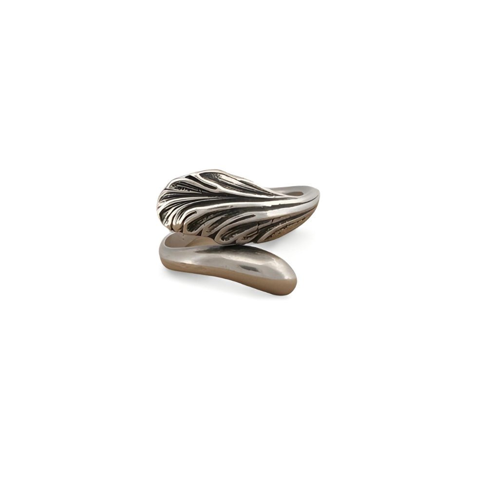 Adjustable Silver Leaf Wrap RIng - 