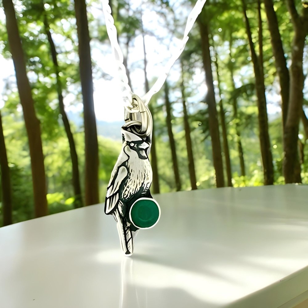 Cardinal Aventurine Silver Charm Necklace - 