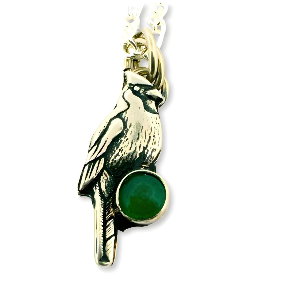 Cardinal Aventurine Silver Charm Necklace - 