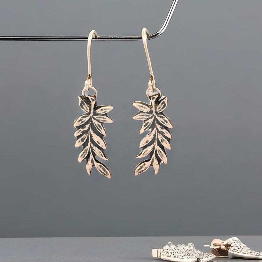 Cascading Leaves Silver Earrings - 