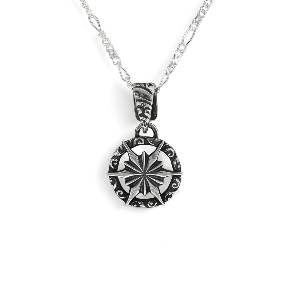 Celestial Silver Pendant Necklace - 