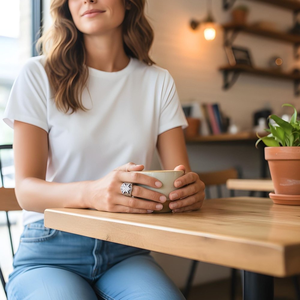 Celestial Star Silver Ring - 