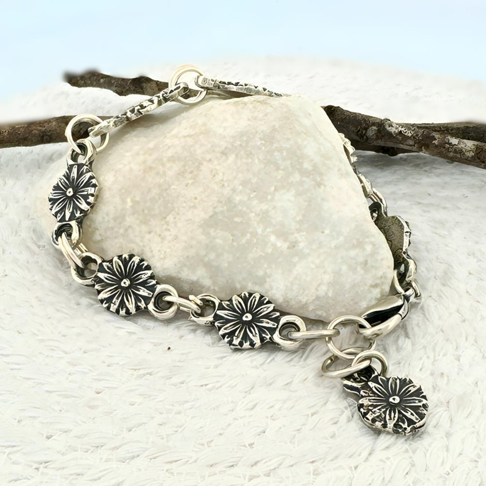 Daisy Chain Silver Bracelet - 