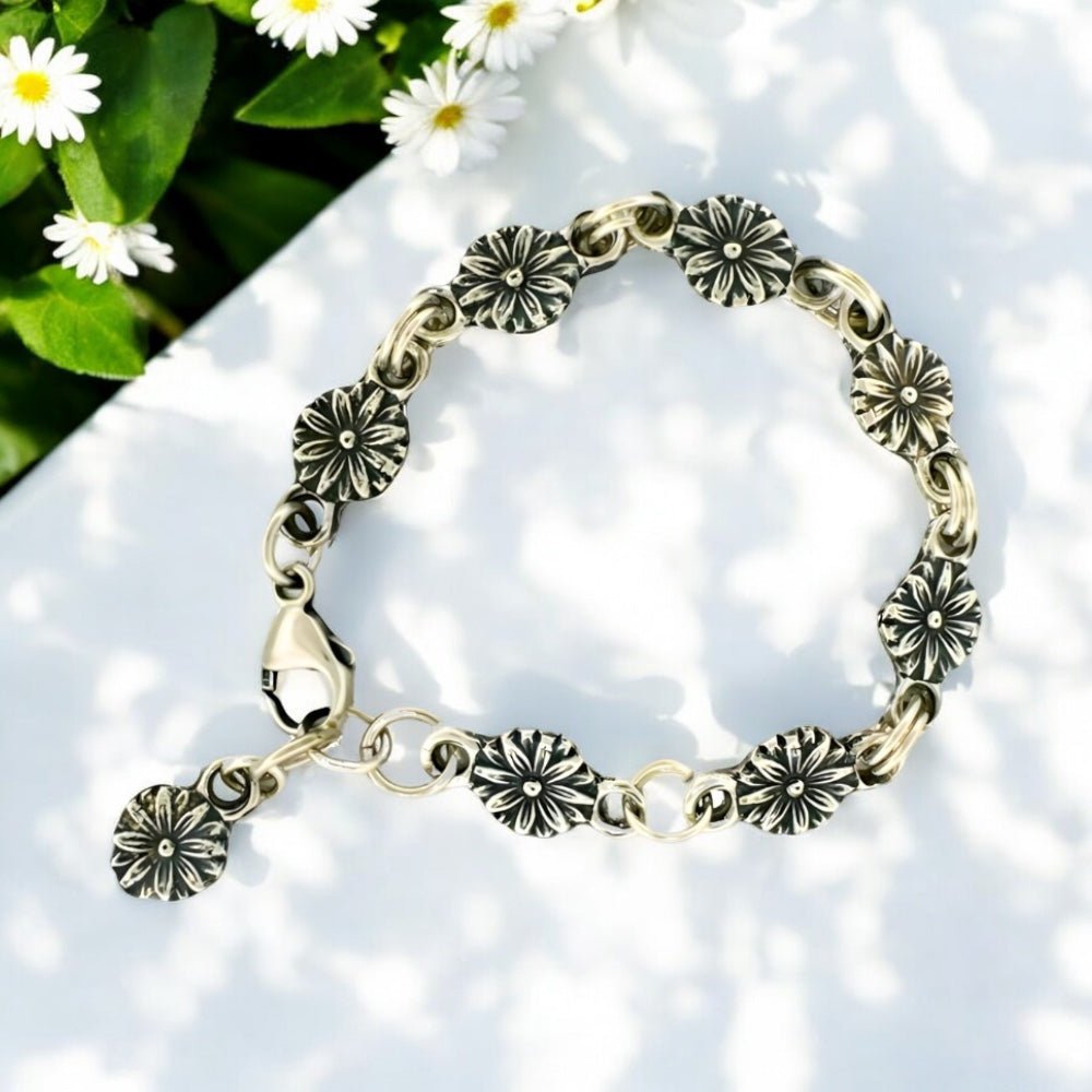 Daisy Chain Silver Bracelet - 