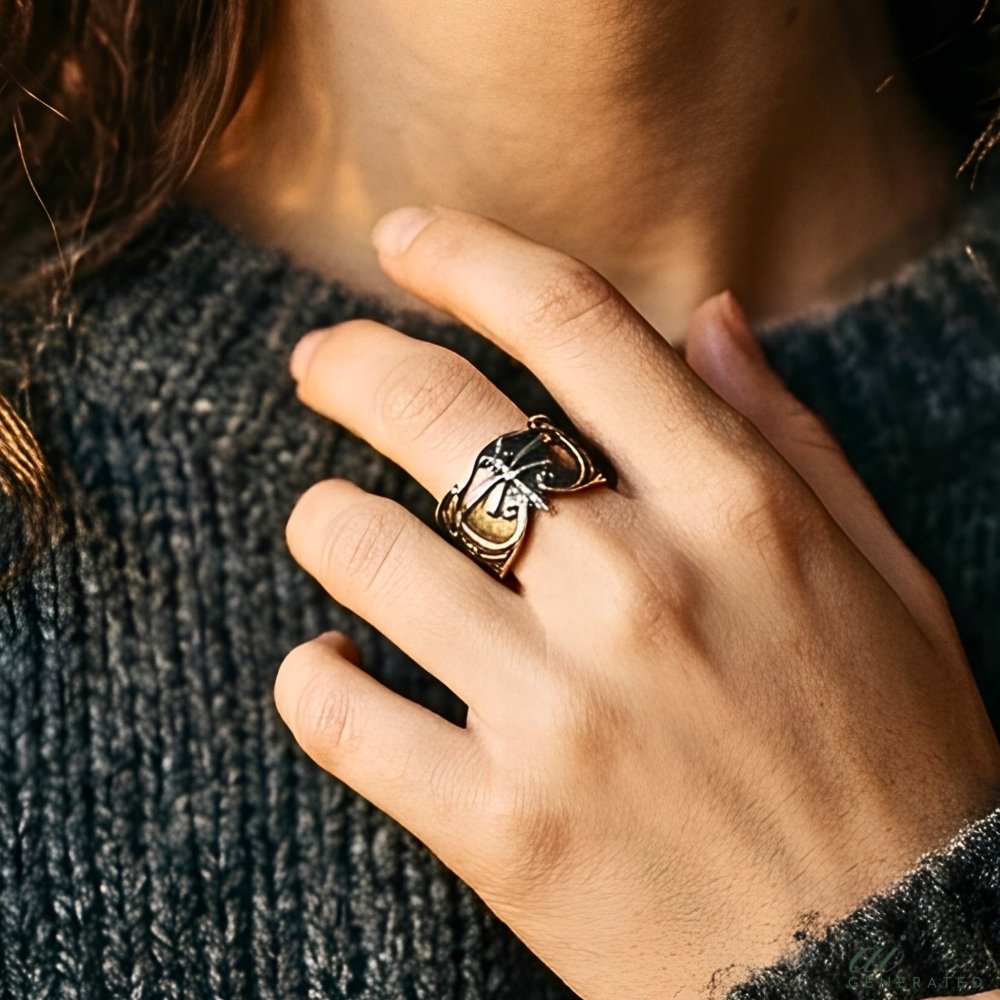 Dragonfly Spirit Silver Ring -