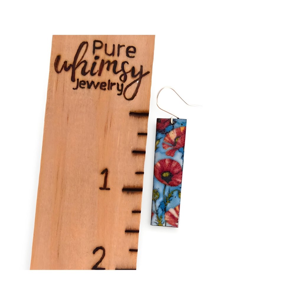 Enamel Poppy Garden Earrings - 