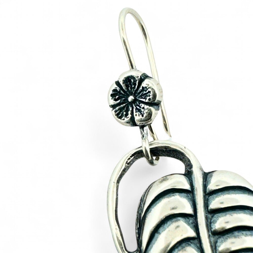 Falling Leaves Silver Earrings - 