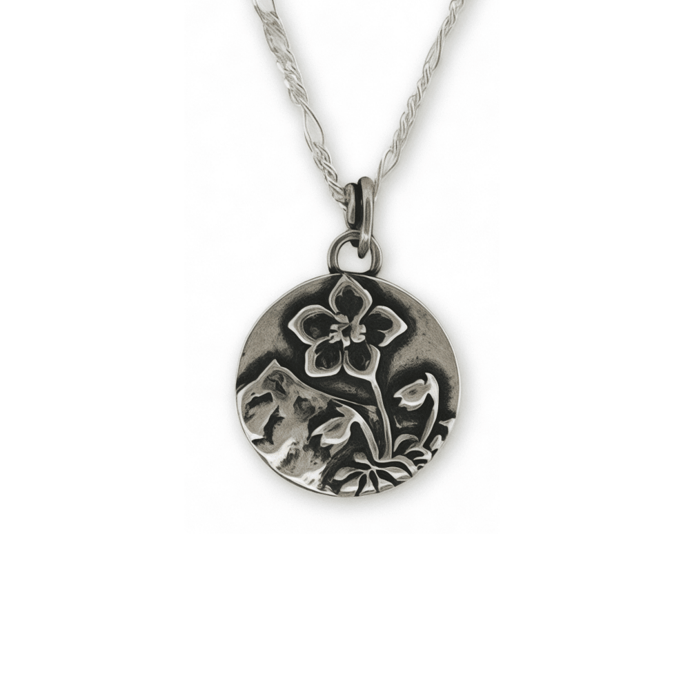 Forget-Me-Not Alaska Mountain Silver Necklace – Pure Whimsy Jewelry
