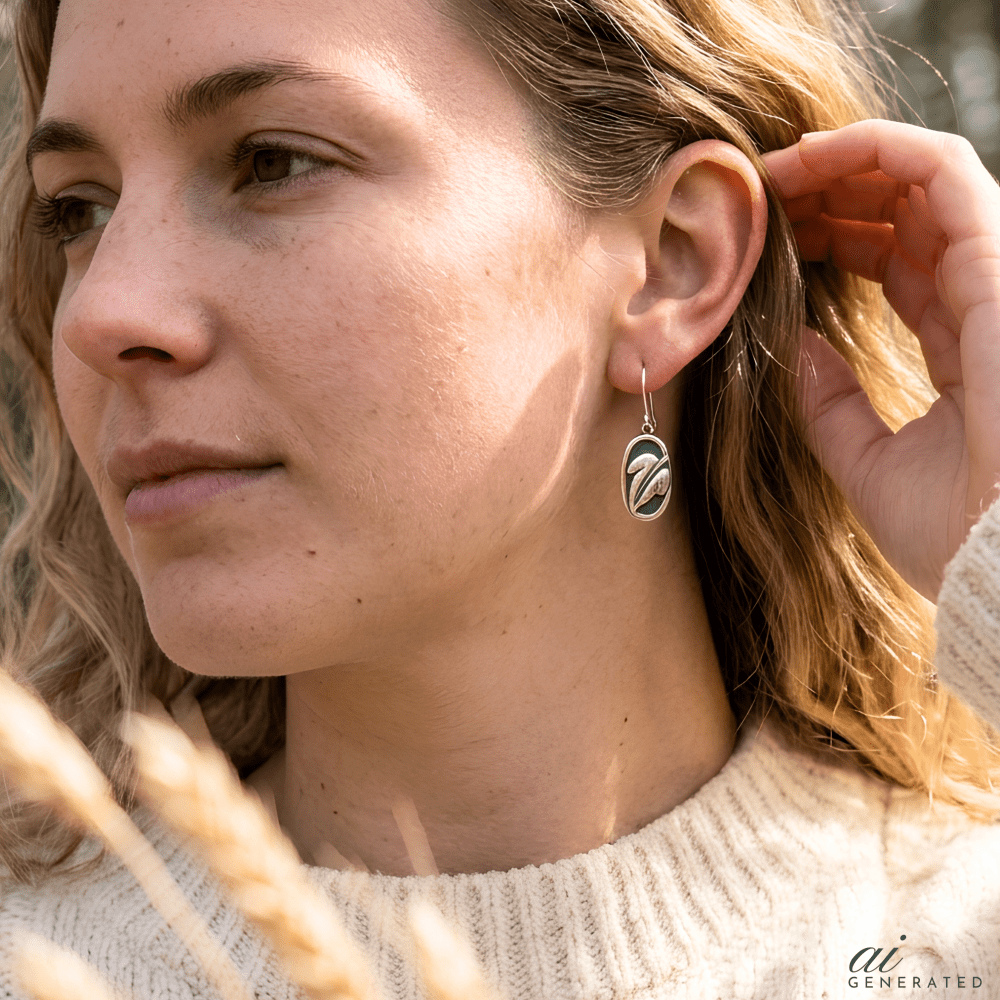 Handmade Silver Earrings – Lightweight Botanical Leaf Dangles -