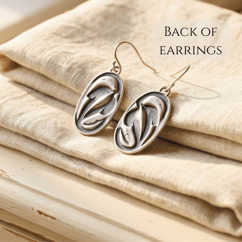 Handmade Silver Earrings – Lightweight Botanical Leaf Dangles -