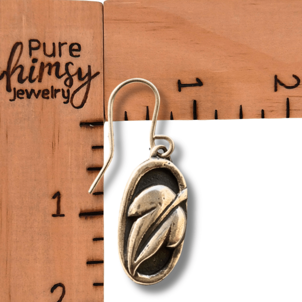 Handmade Silver Earrings – Lightweight Botanical Leaf Dangles -