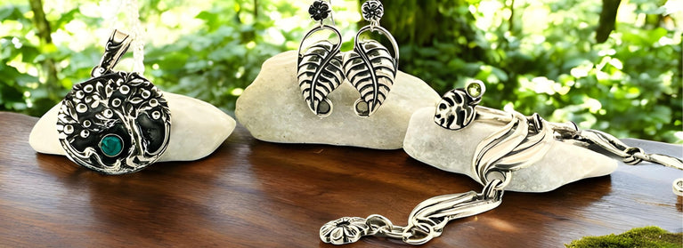 Nature-inspired Argenium sterling silver jewelrhy-Pure Whimsy Jewelry