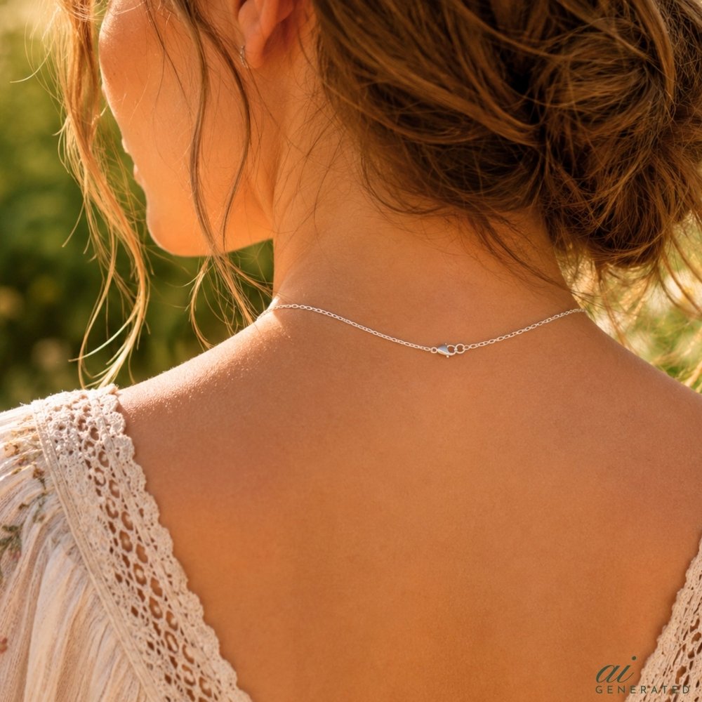 Hummingbird Necklace – Silver Black Opal Oxidized Pendant Necklace - 