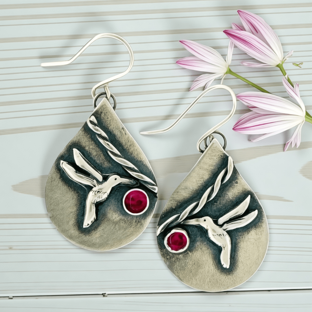Hummingbird Silver Earrings - 