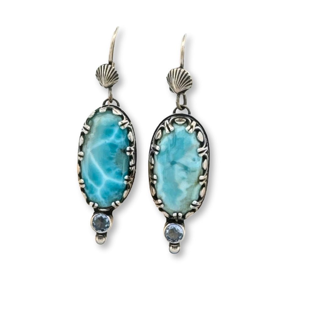 Larimar sterling silver earrings store