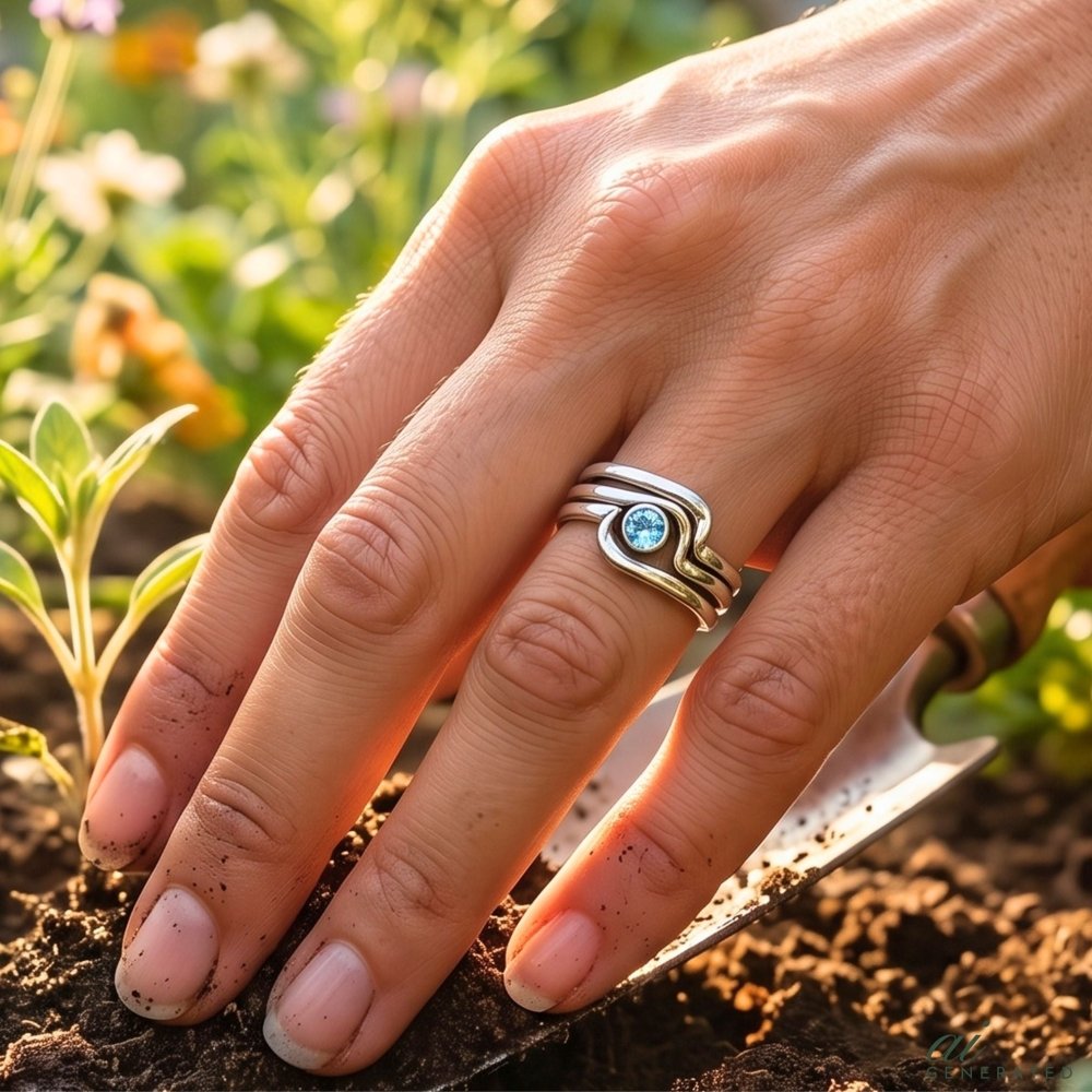 Minimalist Wave Silver Stacking Rings -