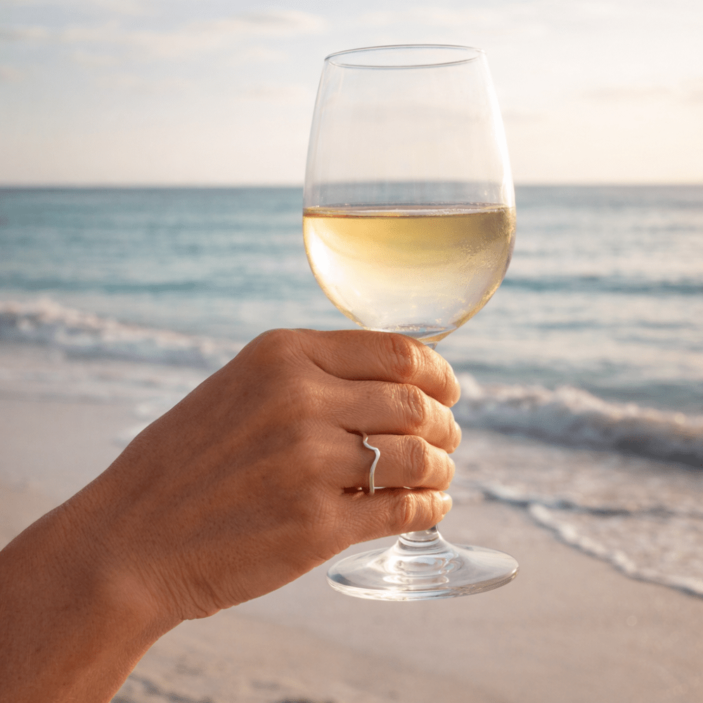 Minimalist Wave Silver Stacking Rings - 