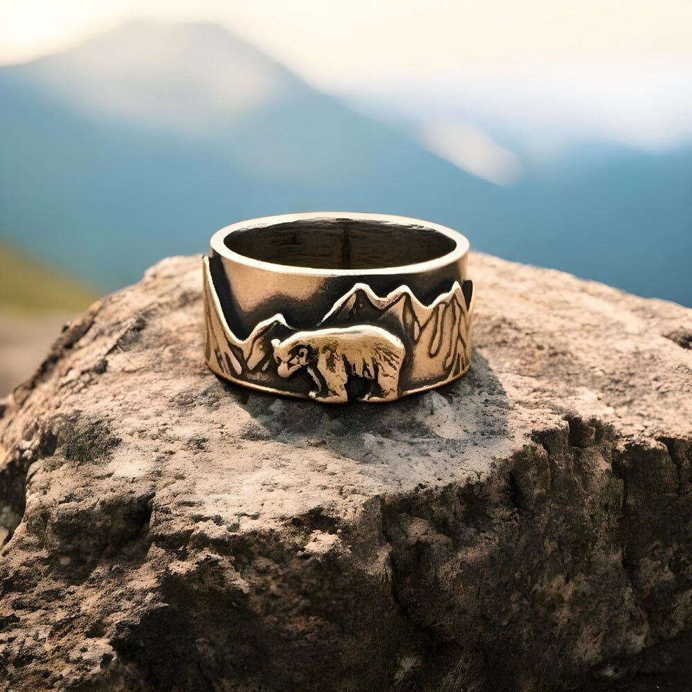 Mountain Bear Silver Ring - 