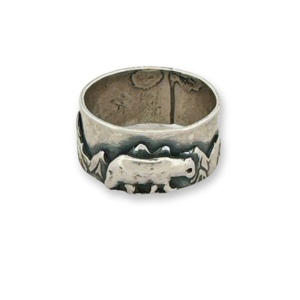 Mountain Bear Silver Ring -