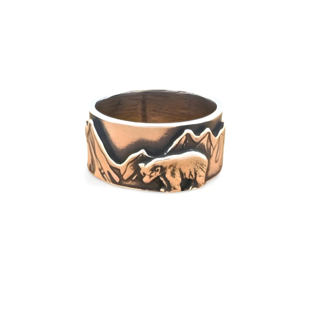 Mountain Bear Silver Ring - 
