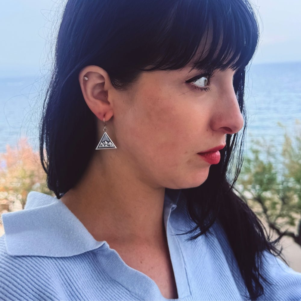 Mountain Peaks Silver Earrings - 