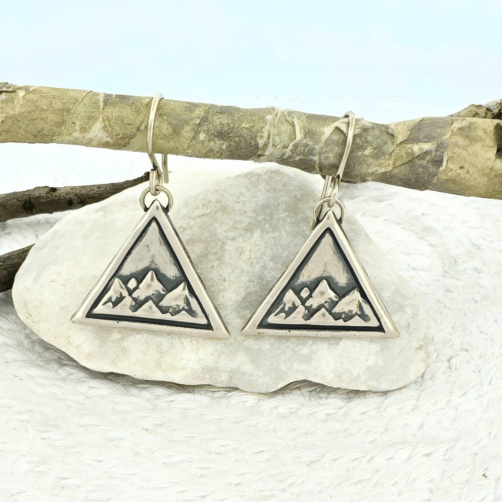 Mountain Peaks Silver Earrings - 