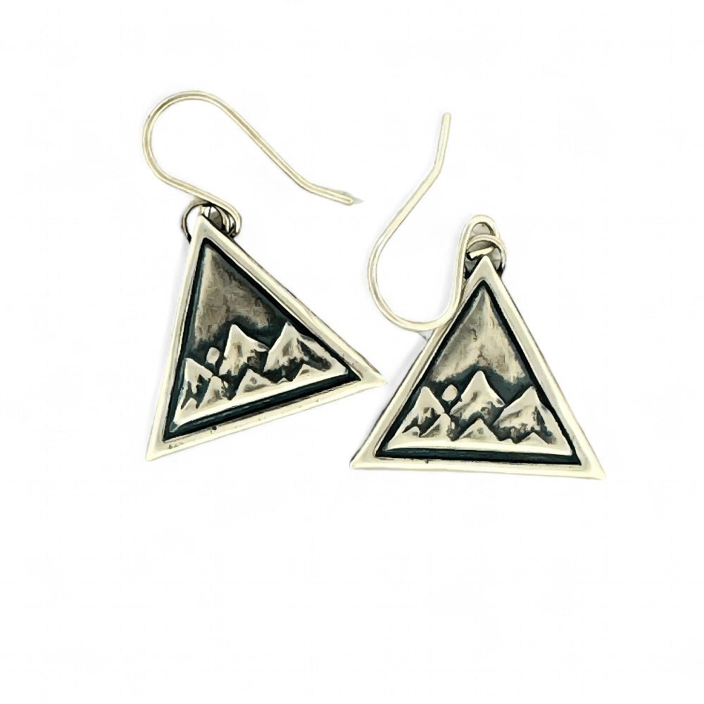 Mountain Peaks Silver Earrings - 
