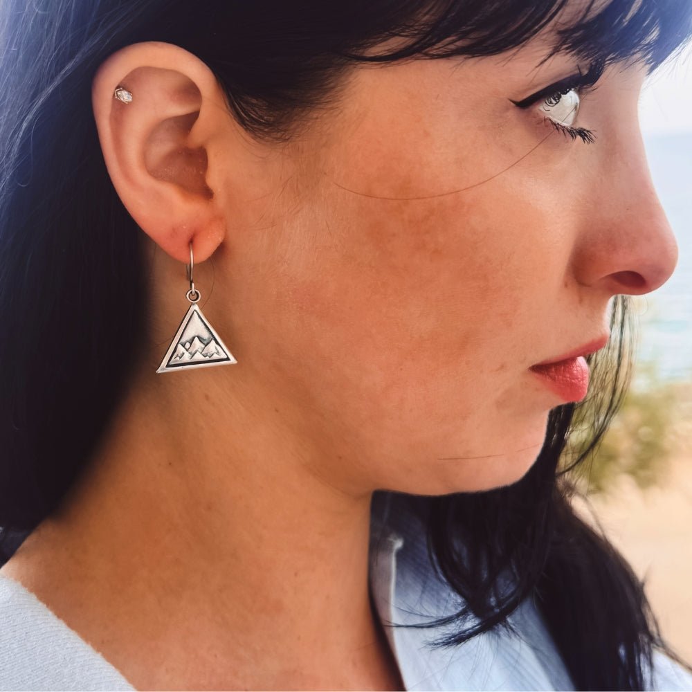 Mountain Peaks Silver Earrings - 