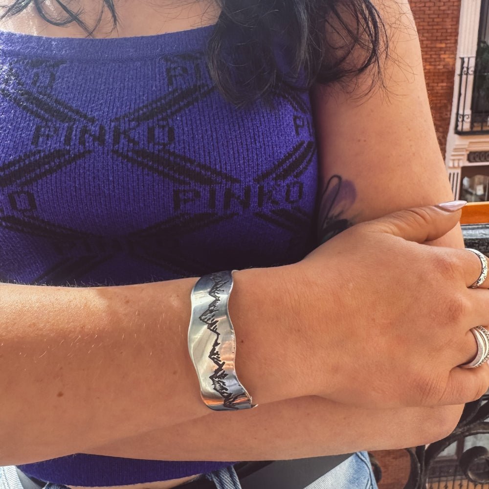 Mountain Spirit Silver Cuff Bracelet - 