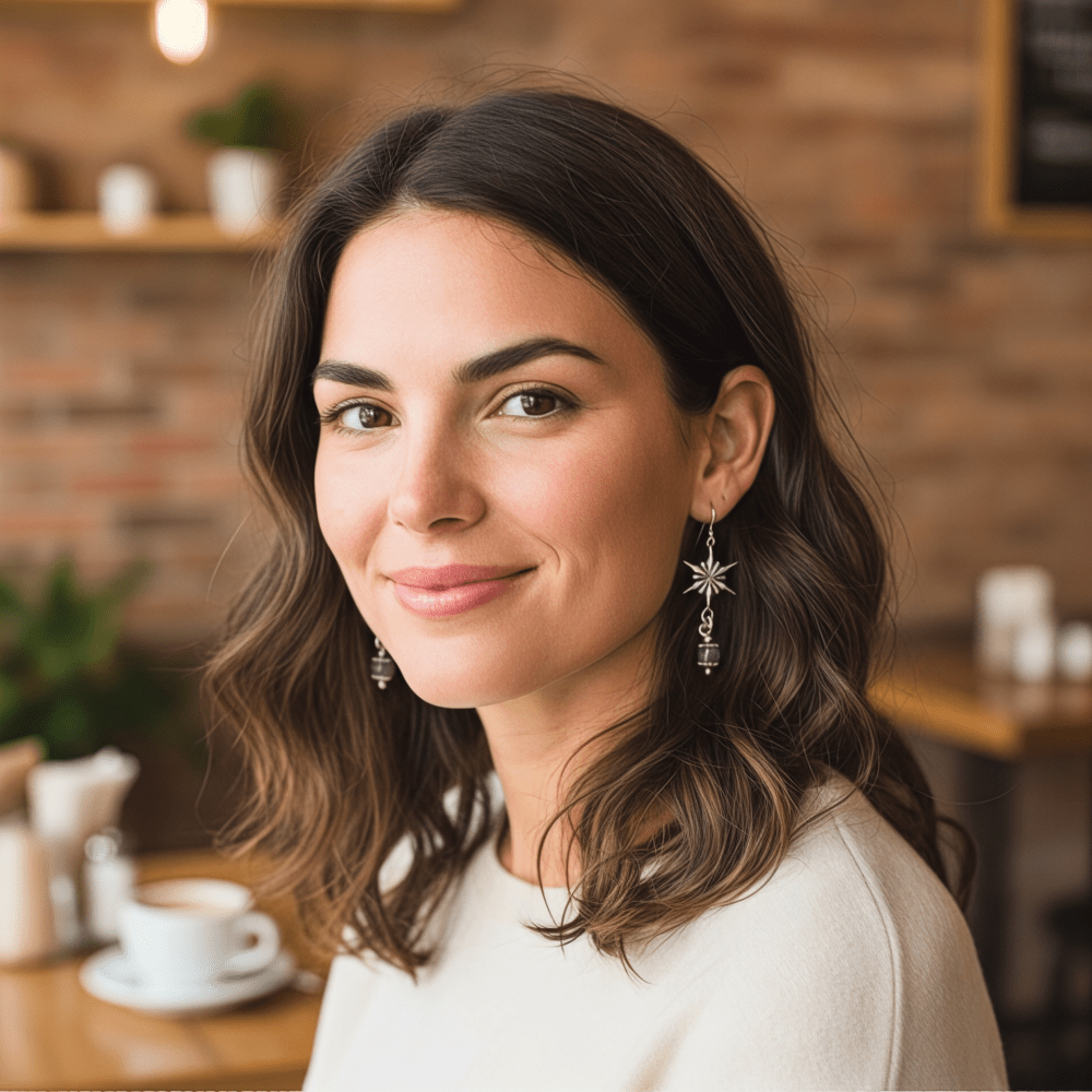 Mystical Labradorite Star Silver Earrings - 