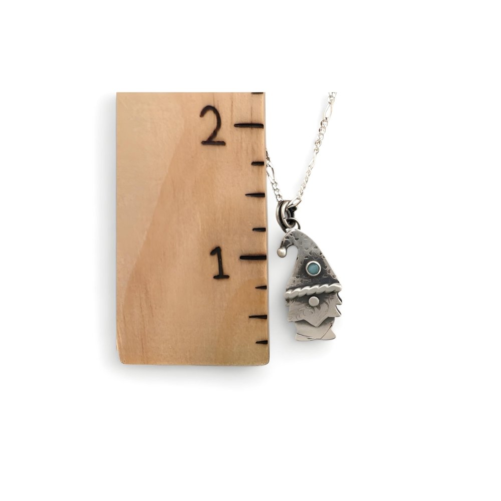 Naughty Gnome Silver Pendant Necklace - 