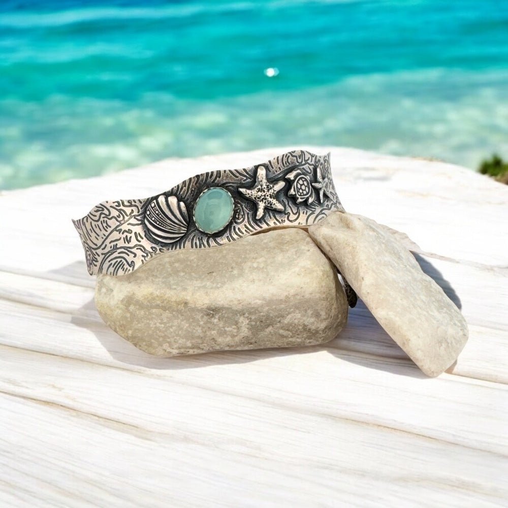 Ocean Treasures Silver Cuff Bracelet - 