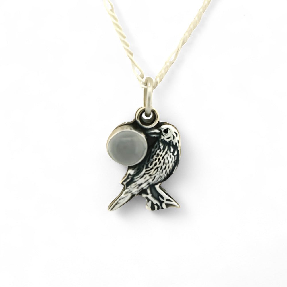 Raven Silver Pendant Necklace - 