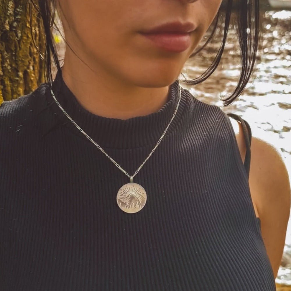 Silver Mountain Forest Necklace -