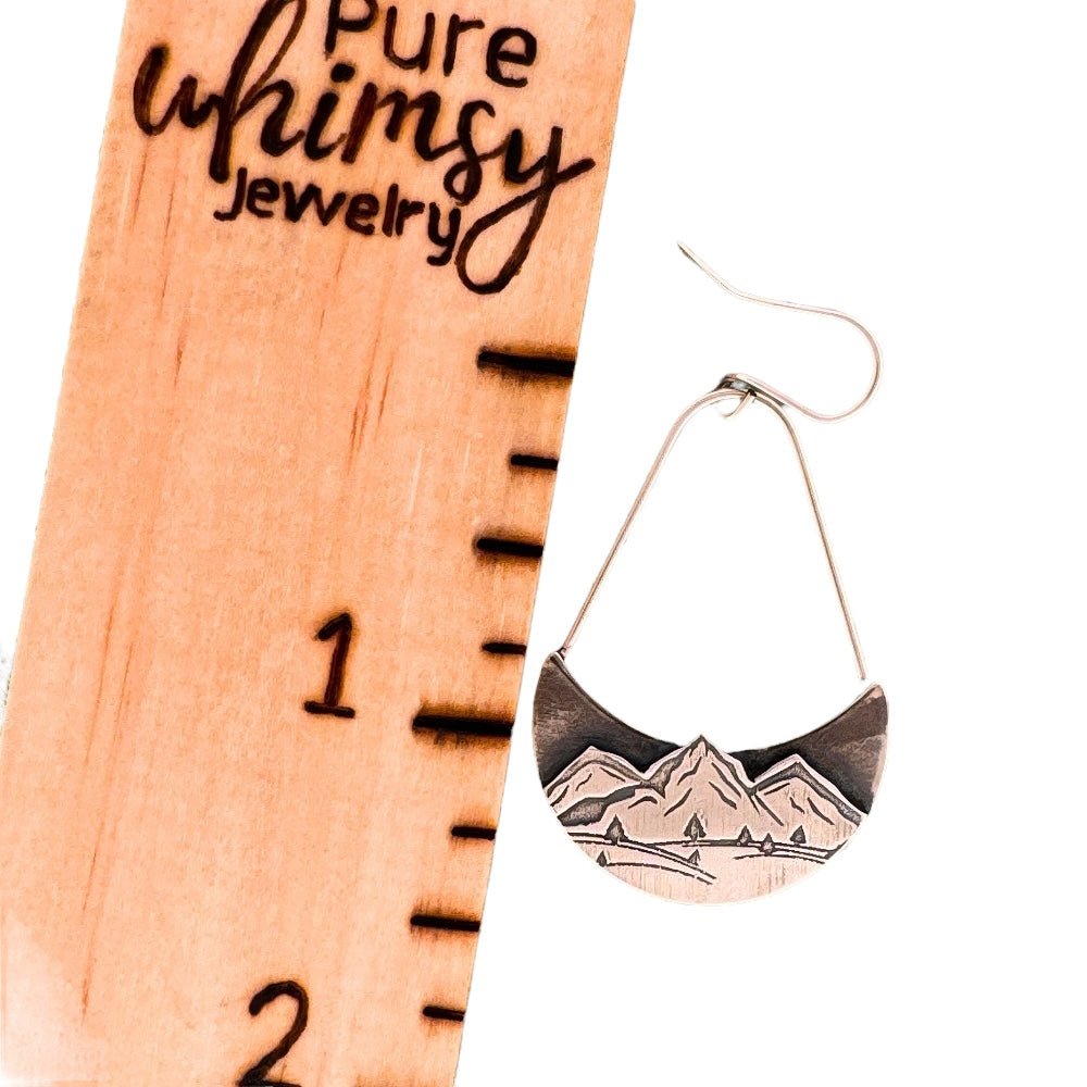 Silver Mountain Ridge Earrings - 