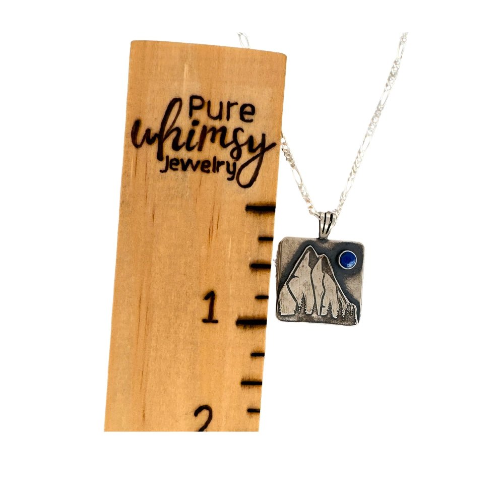 Soaring Mountains Silver Pendant Necklace - 