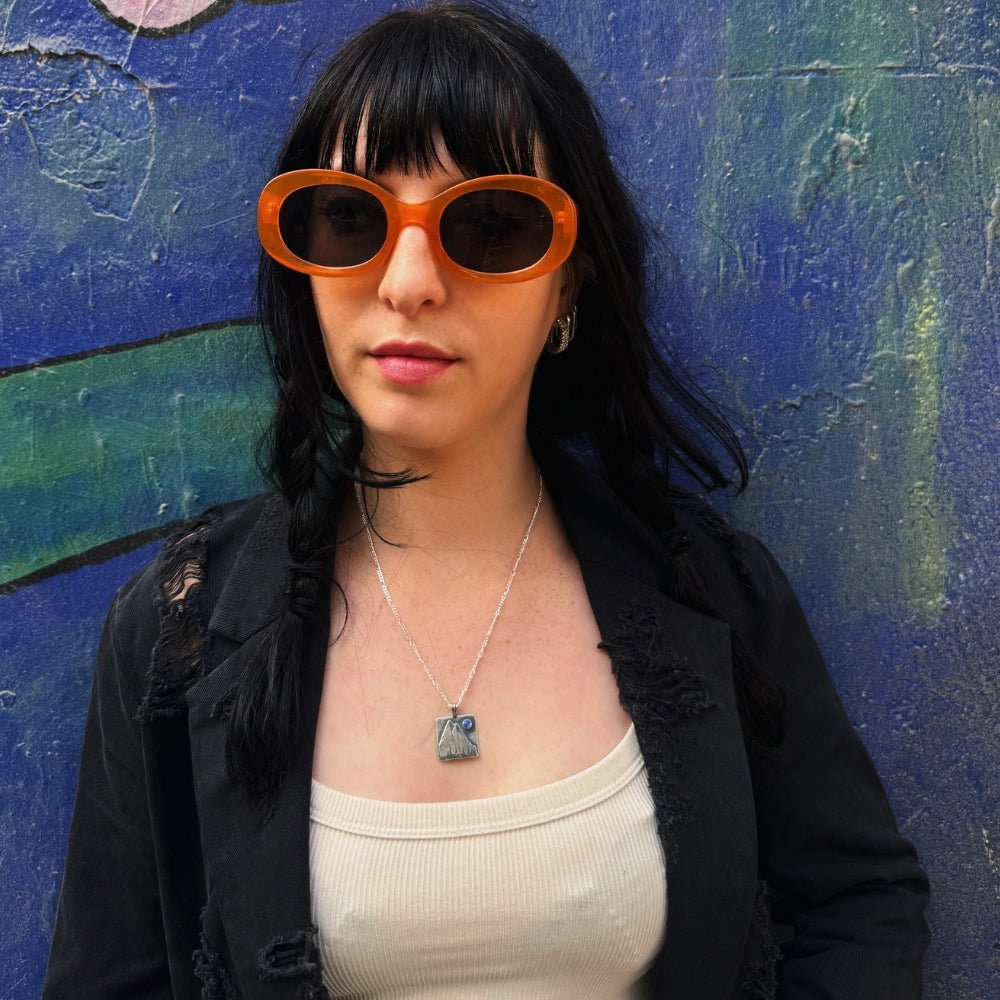 Soaring Mountains Silver Pendant Necklace - 