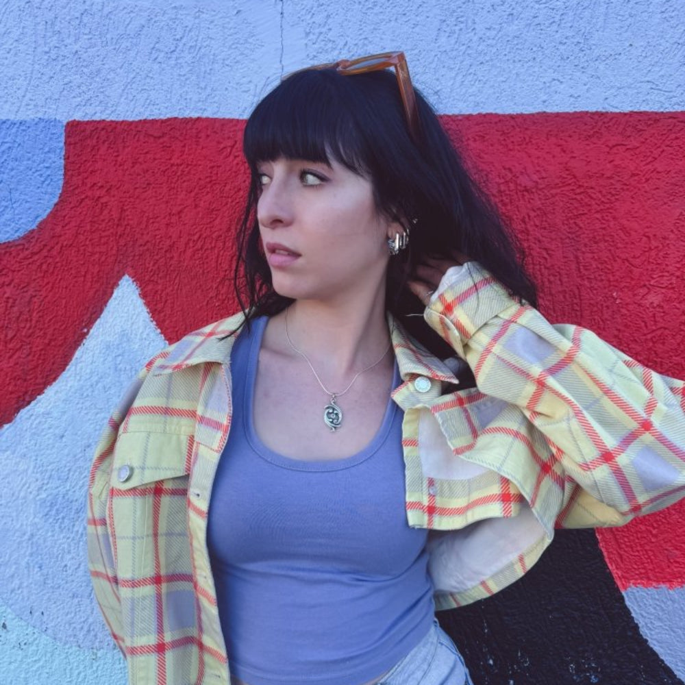 Swirling Ocean Waves Aquamarine Silver Pendant Necklace - 