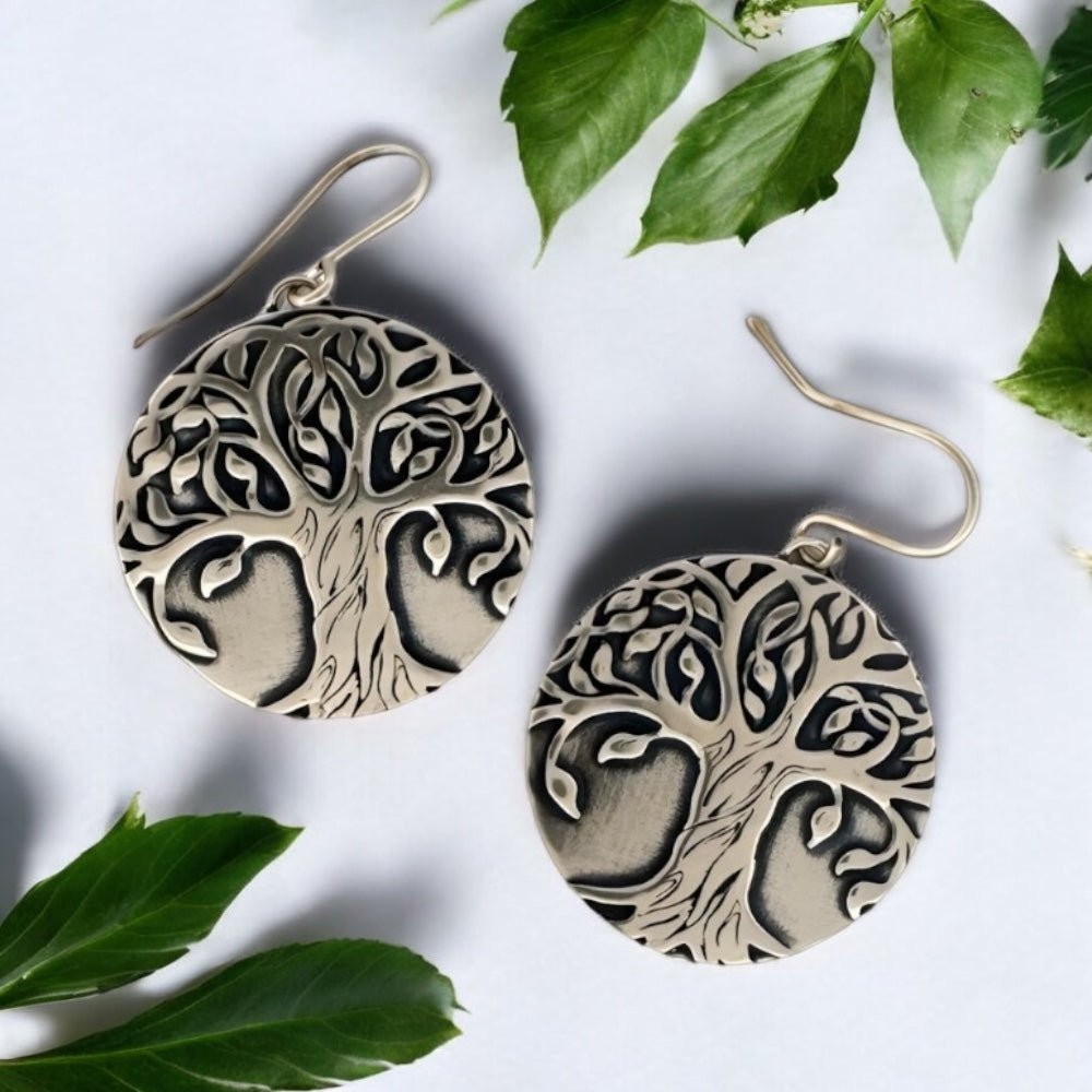 Tree of Life Silver Earrings - 