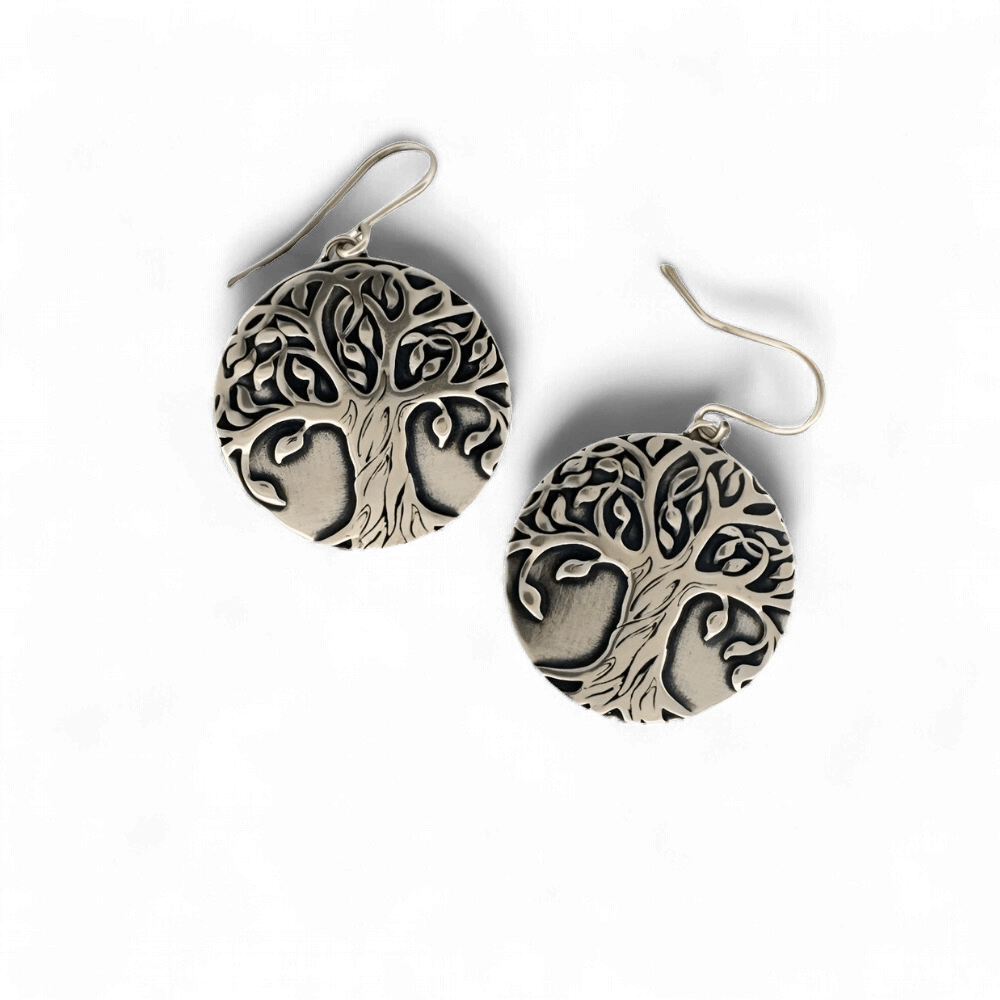 Tree of Life Silver Earrings - 