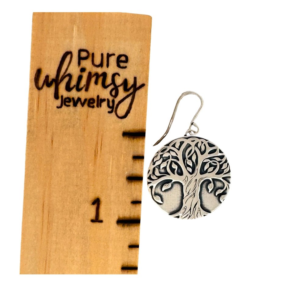 Tree of Life Silver Earrings - 