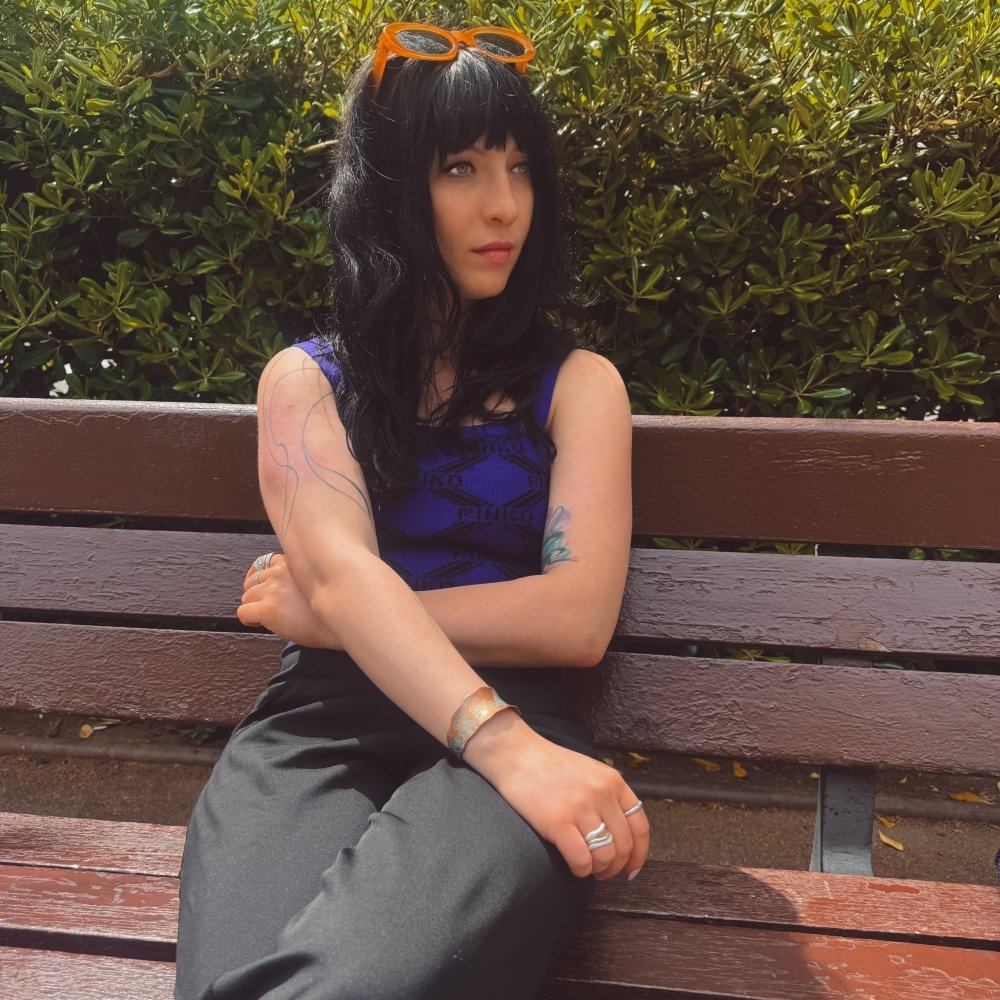 Wandering Flowers Copper Cuff Bracelet - 